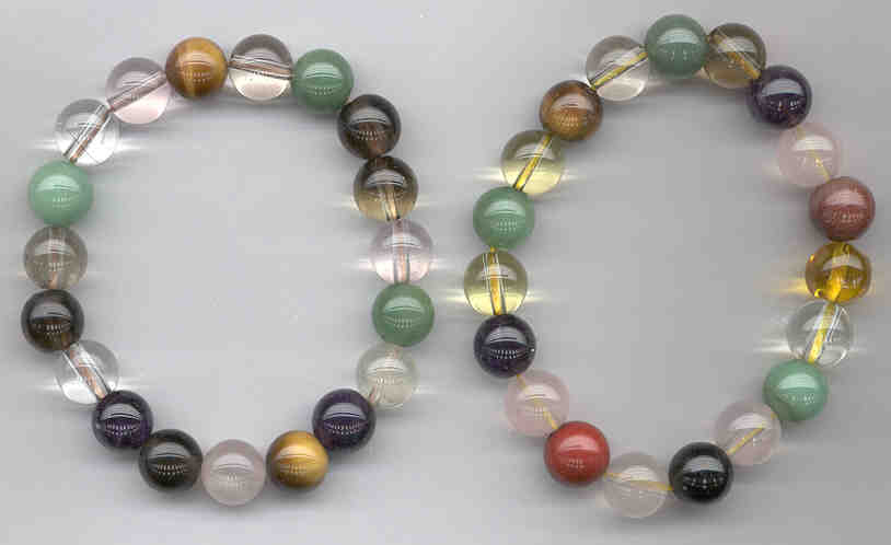 Large Stone Power Bracelet Set: Mixed Stones