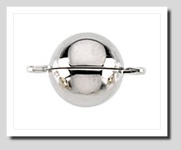 10MM Ball Shape Magnetic Clasp 14K White Gold For Pearls 8-10MM