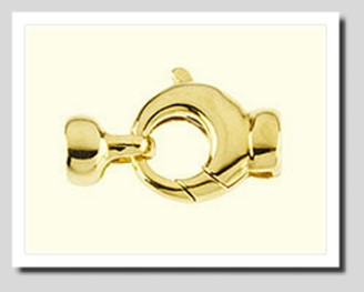 Designer Lobster Claw Clasp 14K Yellow Gold For Pearls 7-8.5MM