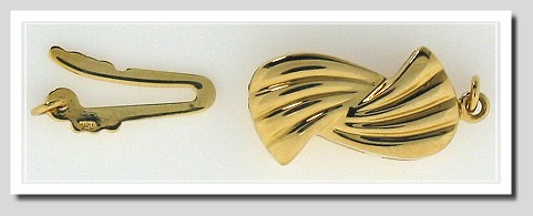 Designers Choice: Ribbon Style Safety Clasp, 18K Yellow Gold