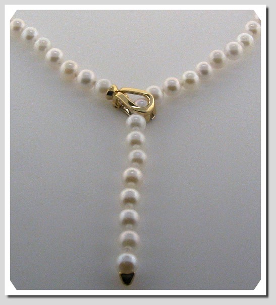 Pearl Clasp Converters 14K Yellow/White Gold. For Pearls up to 6.5MM