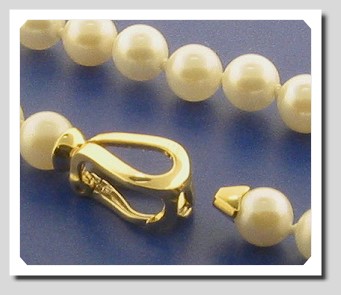 Pearl Clasp Converters 14K White Gold. For Pearls up to 6.5MM