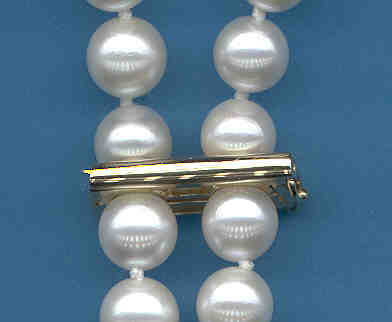 Clip & Lock Pearl Shortner w/Safety Lock, 14K Yellow Gold