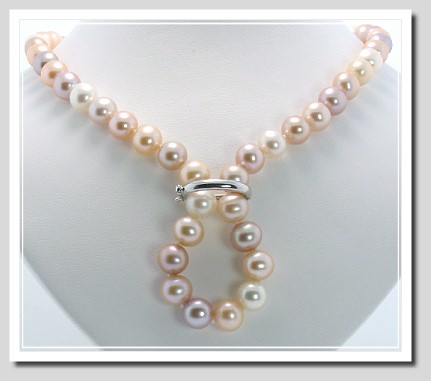 Pearl Shortner w/Safety Lock 14K White Gold For up to 7MM Pearls