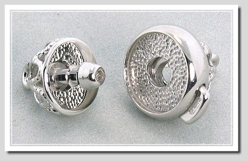 9.7X11MM 360� Rotation Clasp 14K White Gold Easy Operated