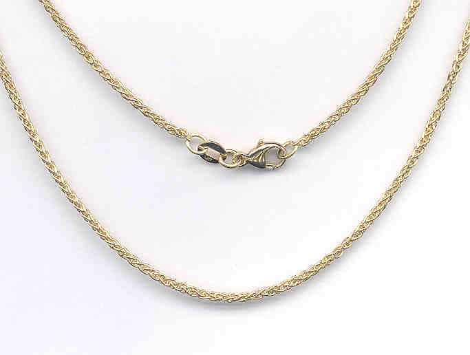 1.0MM Spiga Necklace, 18K Yellow Gold, 16 Inches