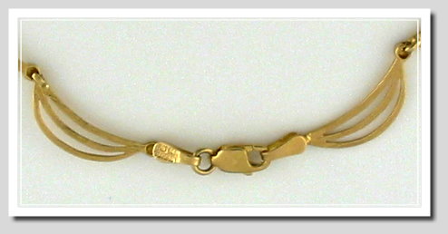 Designers Fashion Collar Necklace 14K Yellow Gold 16.5in