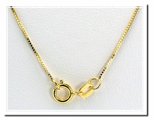0.5MM Box Chain 10K Yellow Gold 16in