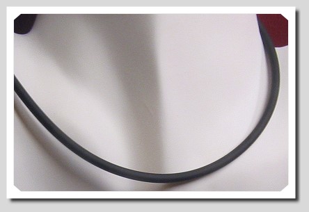 4MM Black Rubber Cord Necklace with 14K White Gold Lobster Claw Clasp 16 In.