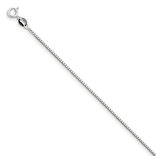 925 Sterling Silver Box Chain 20in., Spring Ring Clasp 