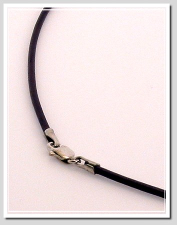 1.5MM Deep Violet Leather Cord 14K White Gold 16in
