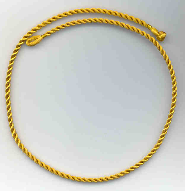 2.75MM Gold Silk Rope Necklace 16 In.