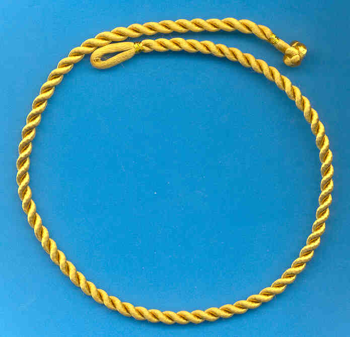 4.25MM Gold Silk Rope Necklace 15.5 In.