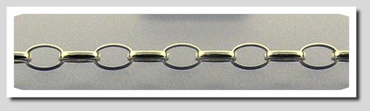 3.2X5MM Oval Rolo Chain 14K White Gold