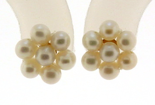 Multi Freshwater Pearl Earring Studs, 14K Yellow Gold