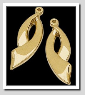 Drop Earring Jackets, 14K Yellow Gold