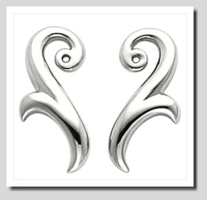 Drop Earring Jackets, 14K White Gold