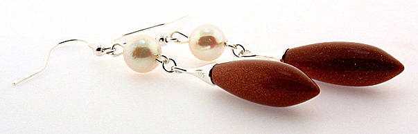 7-7.5MM White Akoya Pearl & Star Stone Dangle Earrings, Silver