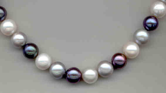 9-10MM Round Multi Color Freshwater Cultured Pearls AA Grade