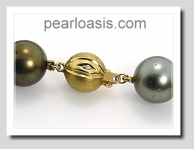 11MM -- 15.2MM Multi Color South Sea & Tahitian Pearl Necklace 14K Diamond Clasp 36in