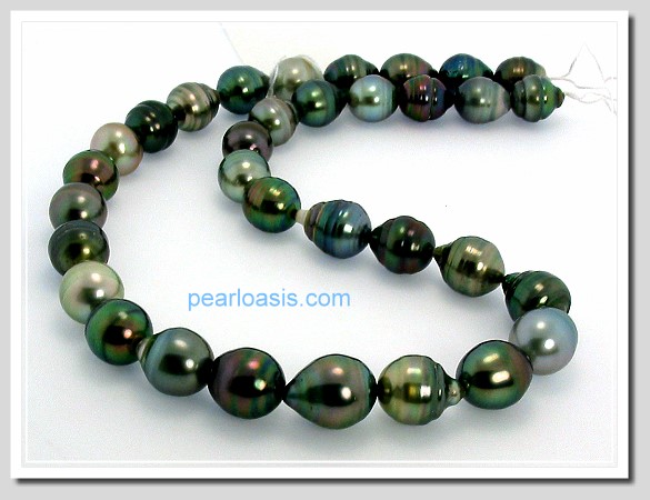 10X11MM -11.7X14.8MM Baroque Tahitain Pearl Necklace 14K Clasp 18in