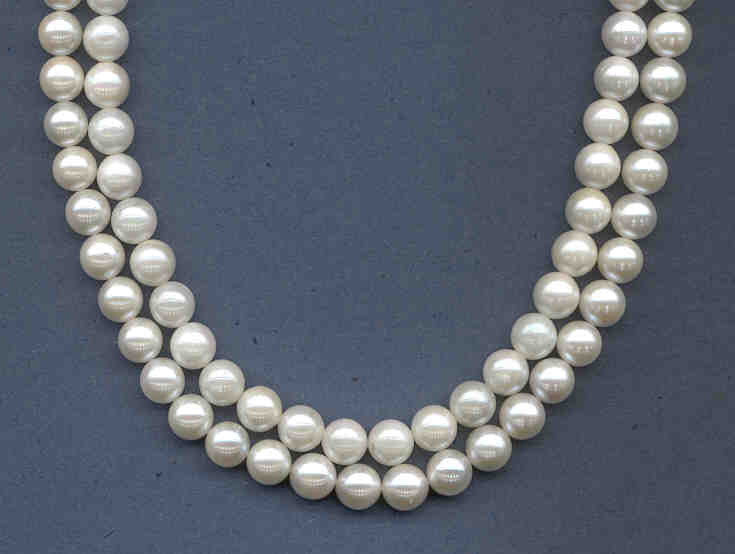 7.5-8MM Japanese Akoya Cultured Pearls, White, Grade AA