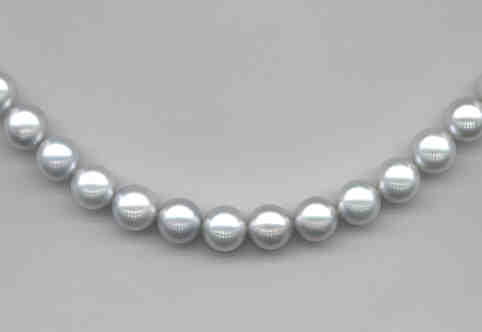 7.5-8MM Chinese Akoya Cultured Pearls, Silver Gray, Grade AA
