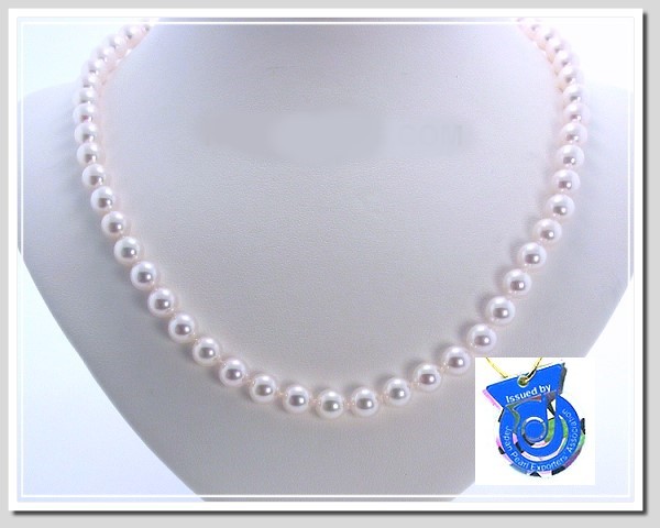AA+ 6.5-7MM Japanese Akoya Cultured Pearl Necklace 14K Clasp