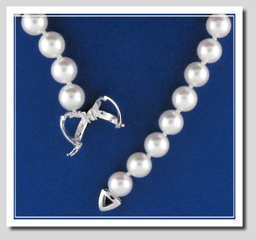 AA+ Grade 7.5-8MM Akoya Cultured Pearl Lariat Necklace, 18K Adjustable Clasp 21in