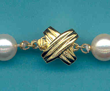 AA Grade 8-8.5MM Creamy Japanese Akoya Cultured Pearl Necklace w/18K XO Yellow Gold Clasp, 17 In. 