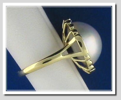 14MM Mabe Pearl Ring 14K Yellow Gold Size 7.25