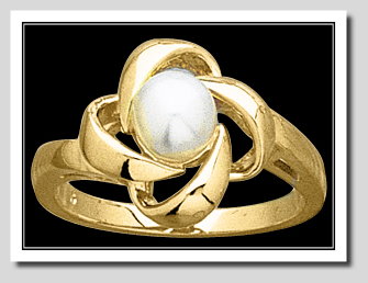 6.5-7MM Cultured Pearl Ring, 14K Yellow Gold 