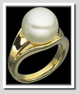 11-12MM South Sea Cultured Pearl Ring, 14K Gold 