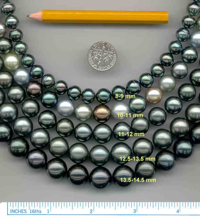 Pearl Size Chart Actual Size
