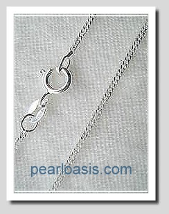1.4MM Curb Link Chain 16in 925 Sterling Silver 