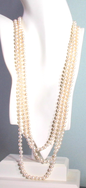 Special: 7.5-7MM White Freshwater Pearl Endless Necklace w/Shortner 80in