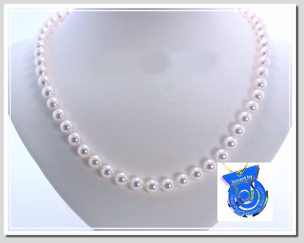 AA+ 6-6.5MM Japanese Akoya Cultured Pearl Necklace 14K Clasp