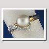 White Akoya Pearl  Rings